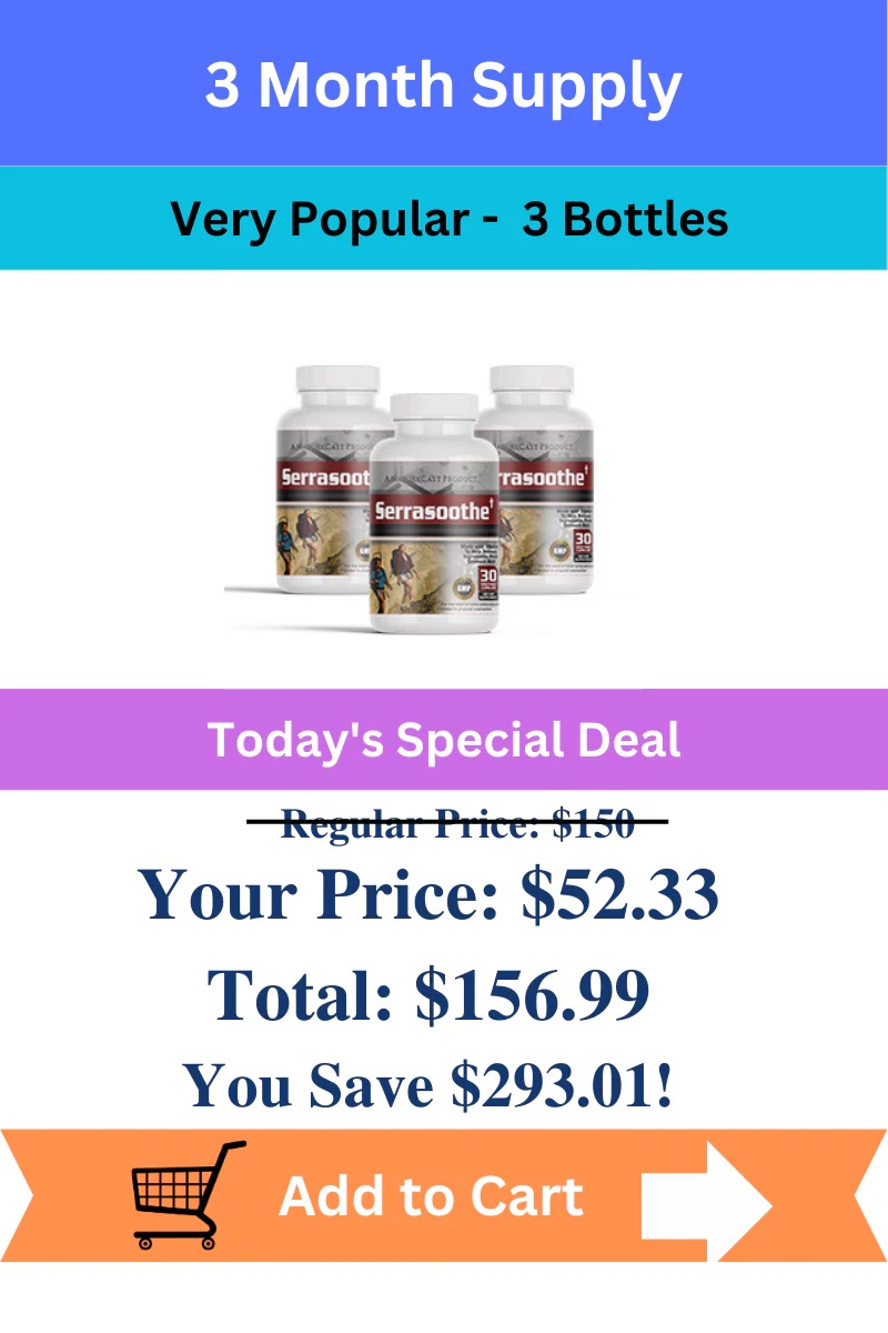 Serrasoothe™ 3 bottles pricing